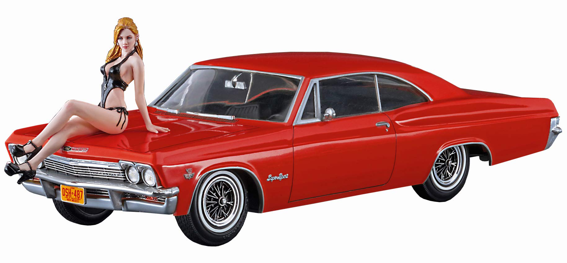 

Hasegawa 1966 Американское купе Тип I Фигурка девушки Пластиковая модель SP402 1/24 с блондинкой