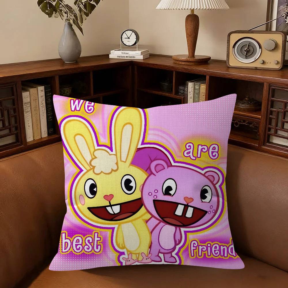 Anmie A-Happy Tree Friends-S Pillow Cover Sofa Cushion Cover Home Room Decoration Children Gift