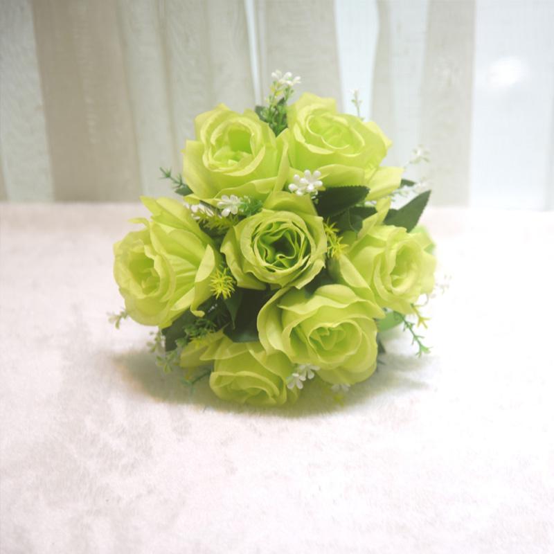 1 ks Svatební malá kytice Odolná Malá velikost Připravená k obřadu Družičkovská Kompaktní kytice Realistická Umělá Malá velikost 23x20cm