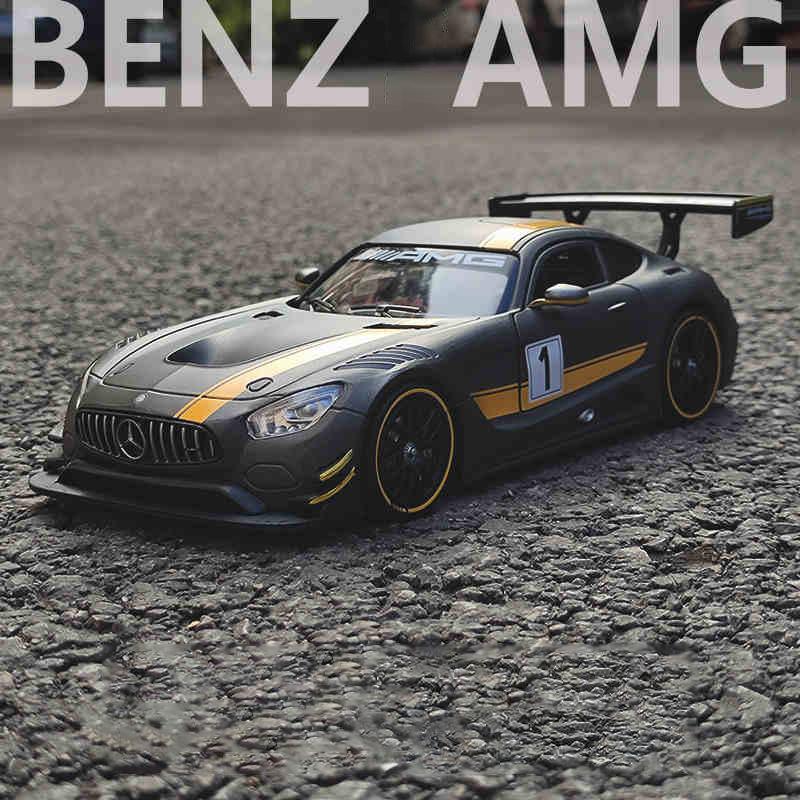 

Motornax 1:24 Mercedes-Benz AMG GT3 Alloy Car Diecasts & Toy Vehicles Car Model Miniature Scale Model Car Toys For Children серый