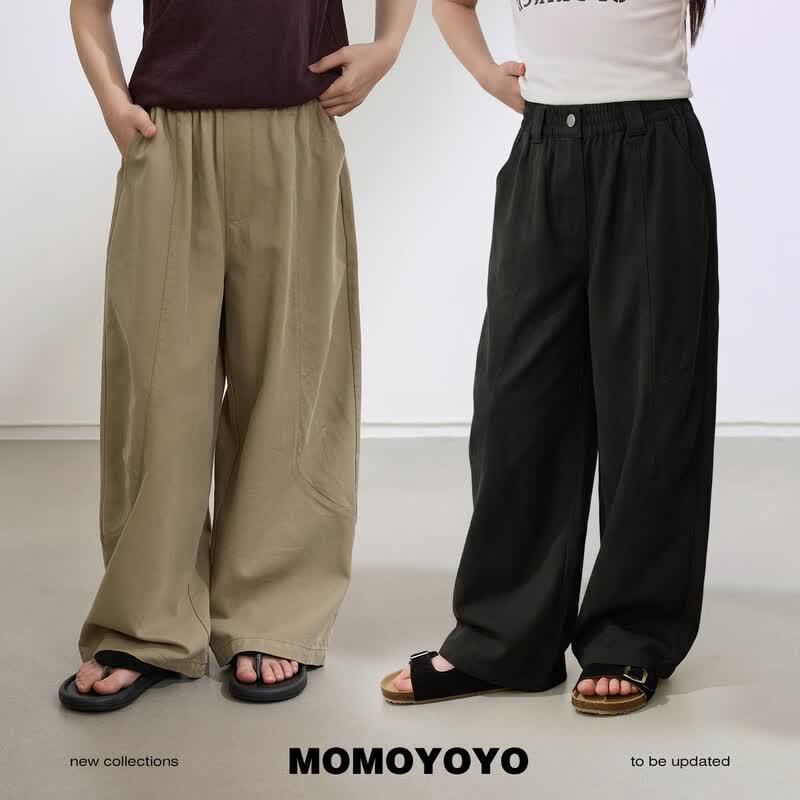 Girls' Versatile Loose Wide-Leg Trousers