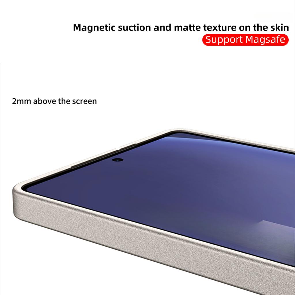 Magnetische Haut Leder Hard Shell Telefon Fall Für Samsung Galaxy S25 S24 Plus S23 Ultra Stoßfest Schutzhülle