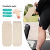 Beige Prosthesis Sock Cover With Long Coverage Fabric Structure for Prosthesis Users and Daily Walking Routine