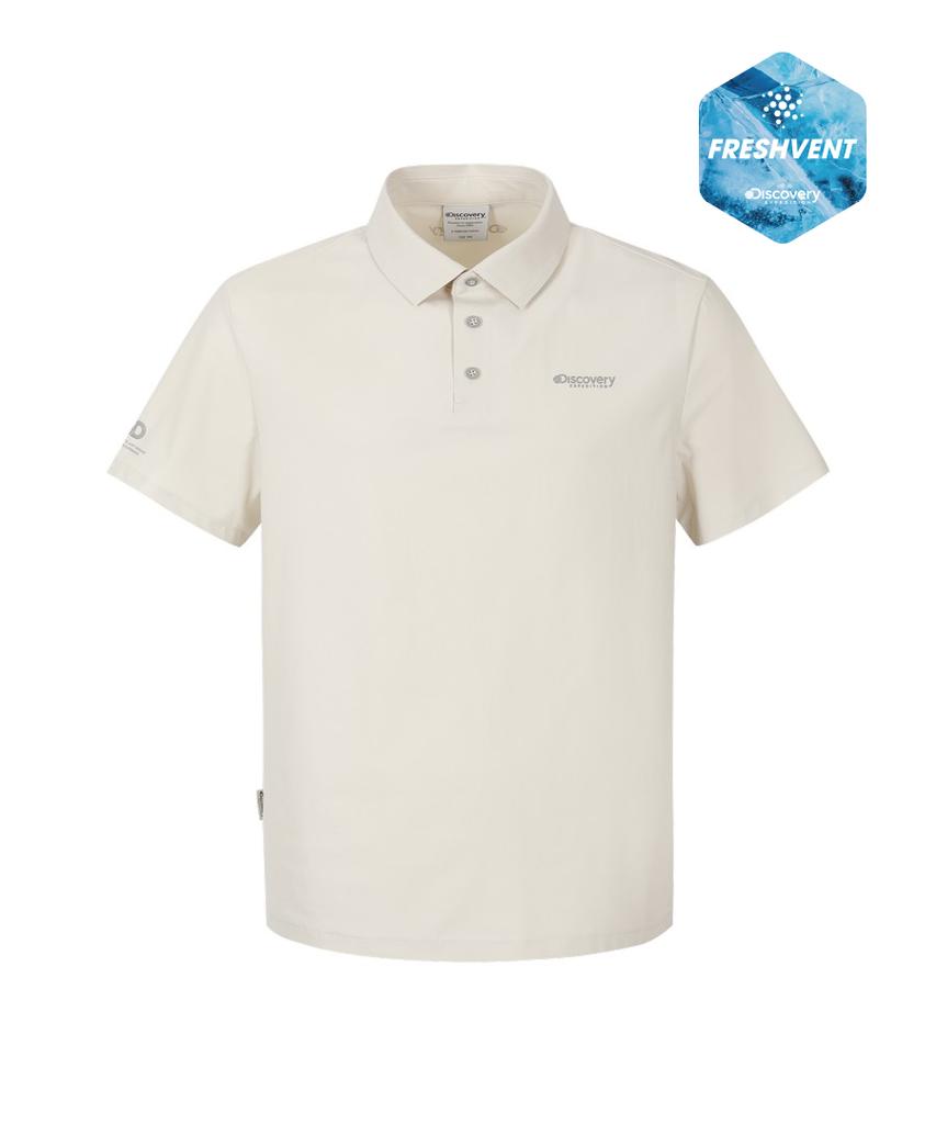 DISCOVERY EXPEDITION Men'S Freshvent Prevona Tricot Polo Shirt (D/Ivory)