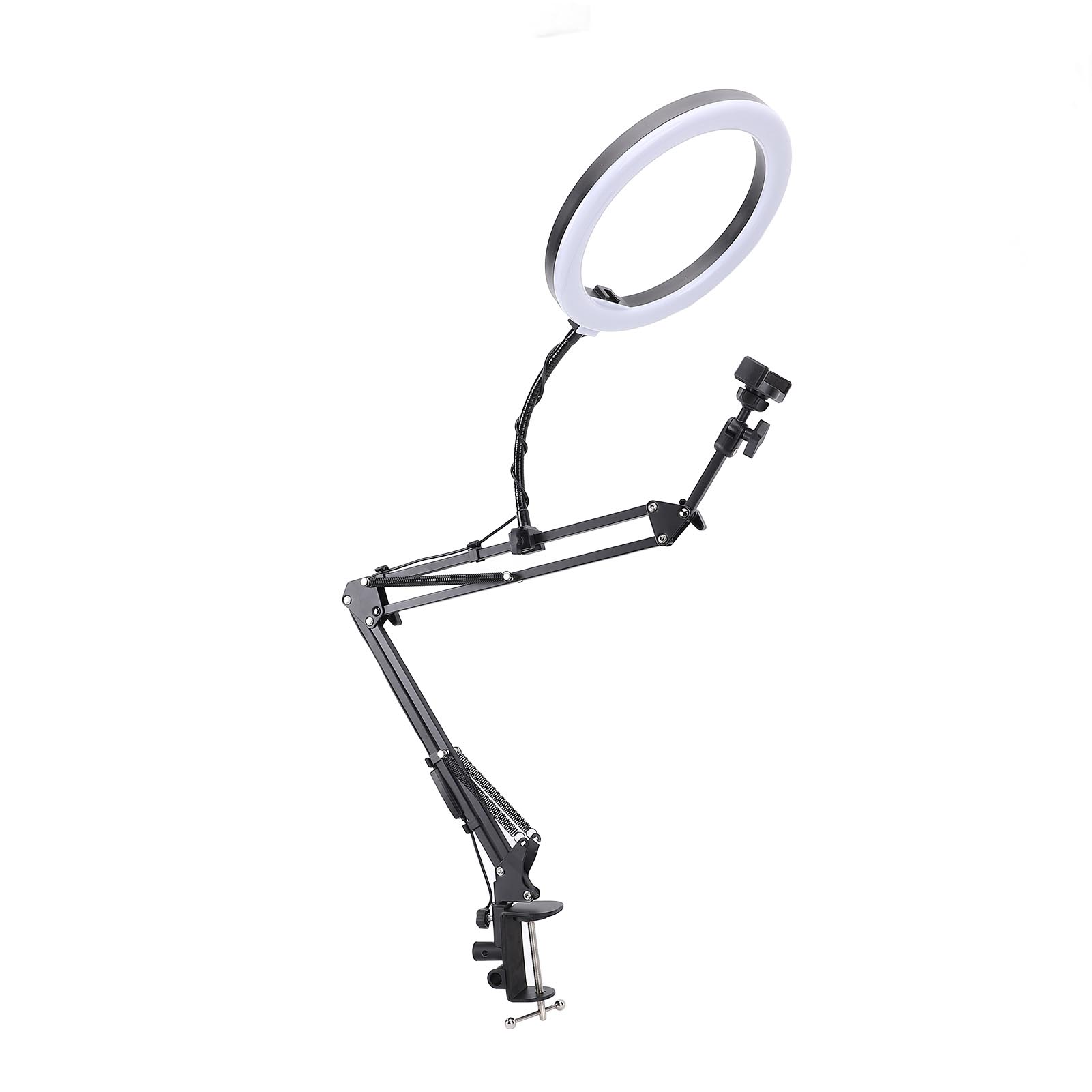 

Накладной кольцевой светильник с зажимом для телефона, регулируемый настольный кольцевой светильник для красоты, макияжа, нейл-арта