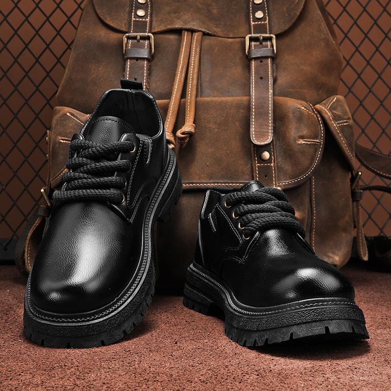 Høy Kvalitet 2024 Herre Casual Lær Business Verktøysko Komfortable Tykksålede Italienske Herresko Sklisikre Utendørs Oxford Sko
