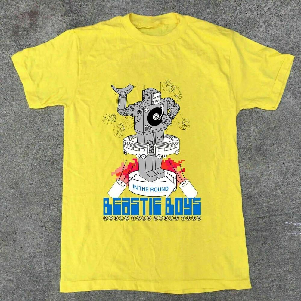 1998 Beastie Boys World Tour In The Round Shirt Yellow Unisex S-5XL Unisex T-Shirt XXL