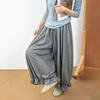 Fashion Cropped Pants for Woman Vintage Baggy Lantern Trousers Women Spring Ruffled Casual Pant
