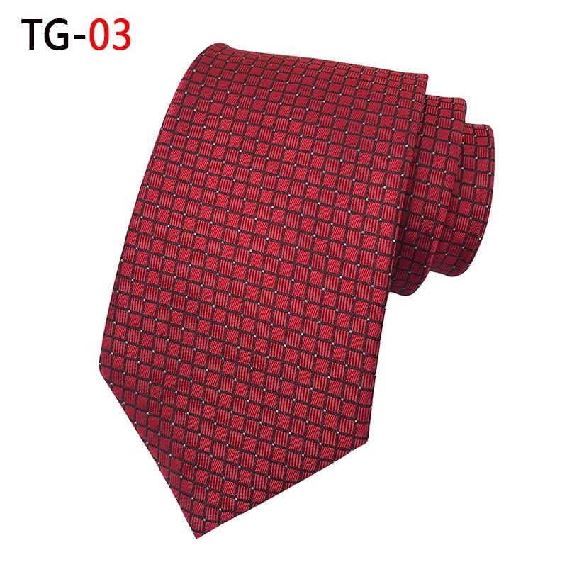 Men's Multi-Color Plaid Polka Dot Tie - Versatile for Formal & Casual Wear