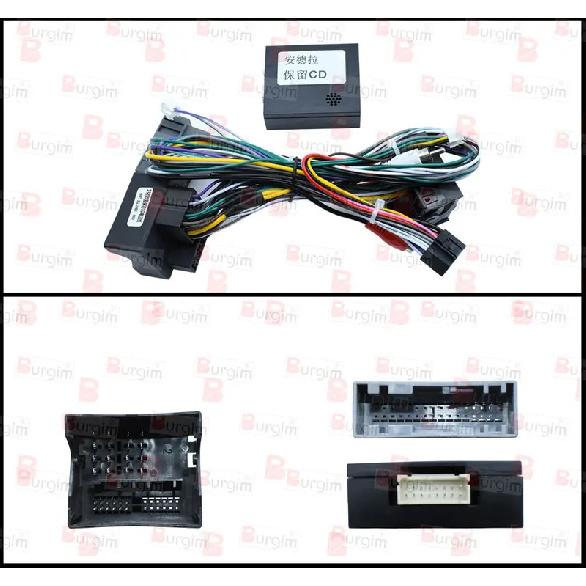 16PIN Android Radio Power Cord Connector Wiring Harness Adapter Canbus Decorder For Opel Antara 2006-2017 Astra H 2004-2014