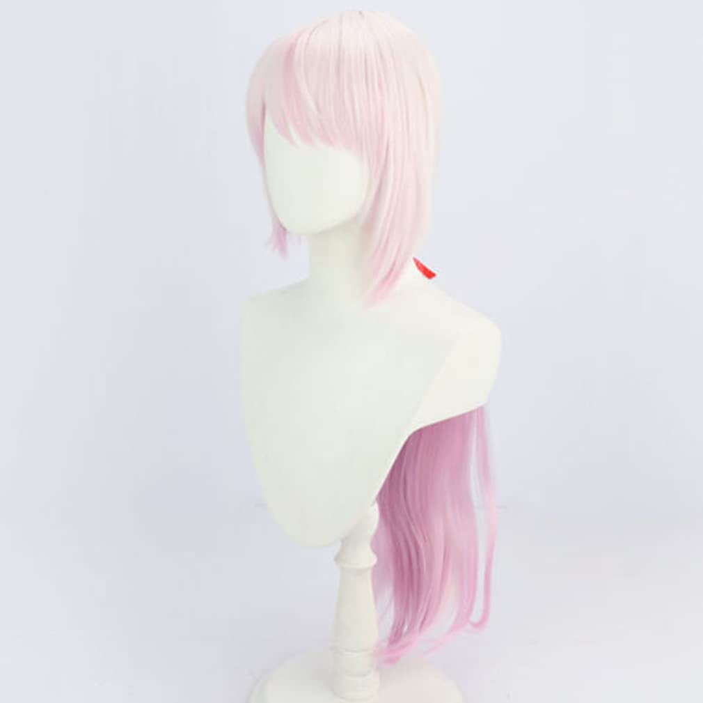 LAOBAO Cosplay Wig - Shiina Yuika (Gorisuner) Psychic - Pink Ponytail Long Wig - Heat Resistant - Costume Accessory for Parties, Festivals, Halloween,