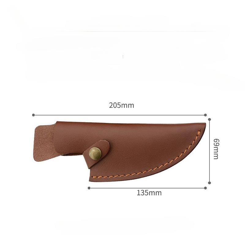 Fixed Blade Knife Straight Holder Cowhide Scabbard  Knife Cover Leather Sheath Case Hunting Knife Holsters Belt Buckle
