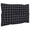 Pallet Cushions 3 pcs Black Checkered Pattern Oxford Fabric
