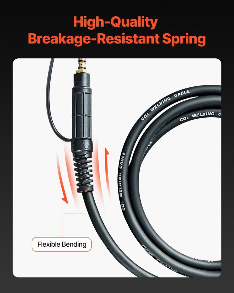 100Amp Spool Gun with 10FT Cable for 0.023" 0.030" 0.035" Welding Wires