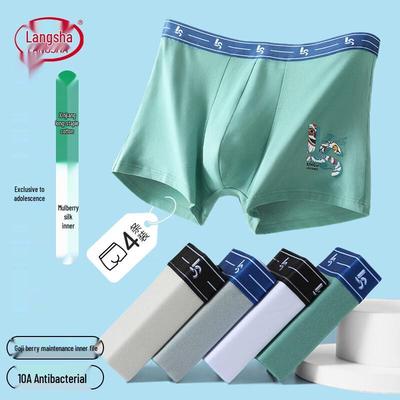 Teen Boys' Antibacterial Cotton Boxer Briefs