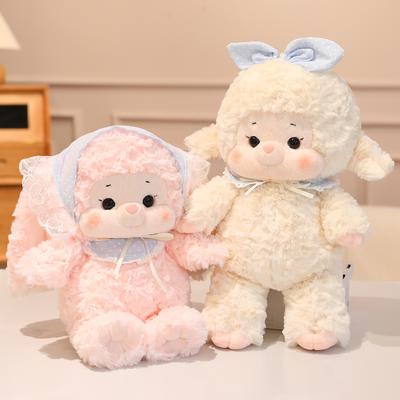 Märchenserie Tierpuppen niedliche Plüschtiere Miau Schaf Miau Kaninchenpuppe Kissen Stoffpuppe Geburtstagsgeschenk