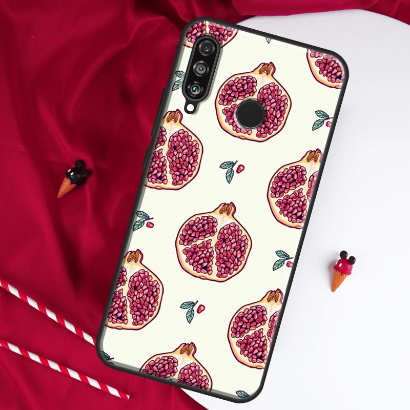 Tropical Pomegranate Pattern For Huawei Nova Y61 Y70 Y90 Y60 Y72 Y91 12s 12i 11i 7i 8i 9 10 SE P60 Pro P30 P40 Lite Case