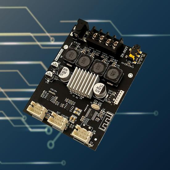 Audio Amplifier Board Module with Bass And Treble Adjustment ZK-502T Pre-Amplifier Board for Stereo Systems 50W*2 High-Fidelity Sound Overheating