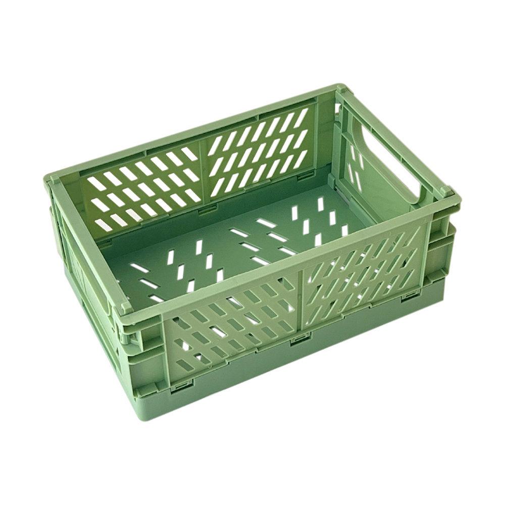 Cute Ins Folding Plastic Storage Rack Organizer Box Student Portable Desktop Food Toy HandAccount Tape Stationery Storage Basket