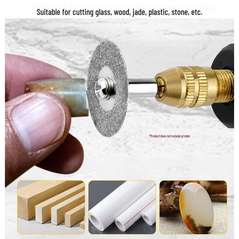 10-Piece 22mm Diamond Grit Cutting Discs for Electric Grinder - Suitable for Jade, Amber, Gemstones, and Stone.
