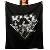 KISS ? The Band - Members Metal Triangle (Black and White) Throw Blanket Designers Furry cosplay anime Kid'S Blankets