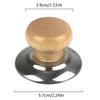 1PCS Home Universal Wooden Handle Heat Resistant Saucepan Round Lifting Kettle Anti Scalding Cookware Professional Pot Lid Knob