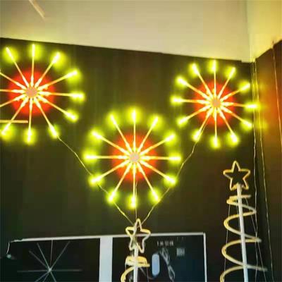 2024 New Smart Outdoor Hanging Firework Light 12 Branch 96LEDS Starburst Light with Remote for Wedding Party Patio Garden Decor
