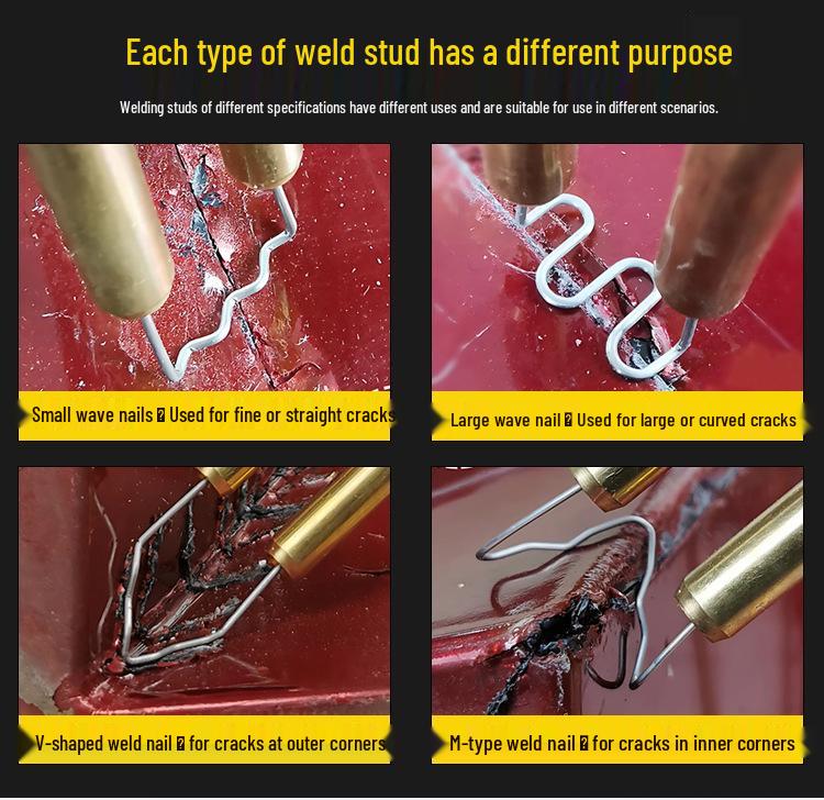 Plastic Welder Repair Tool: Hot Melt Welding Gun for Car Bumpers and Toys.