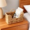 Woven Design Woven Hanging Magazine Holder Handmade Eco-Friendly Storage Basket Decorative Wall Mounted Magazine Rack Office Use