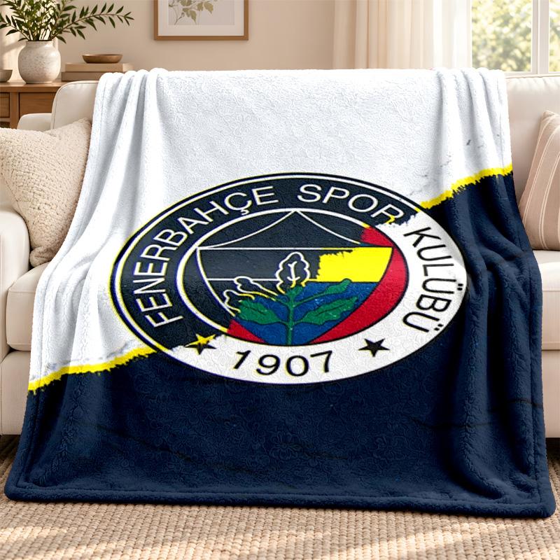 Fenerbahce Blanket Flannel Blanket Soft Cozy Plush Throw for Sofa Bed Lightweight Home Decoration Outdoor Camping