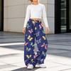 Girls' Flannel Printed Pants Warm Loose Fit Casual Trousers for Fall and Winter