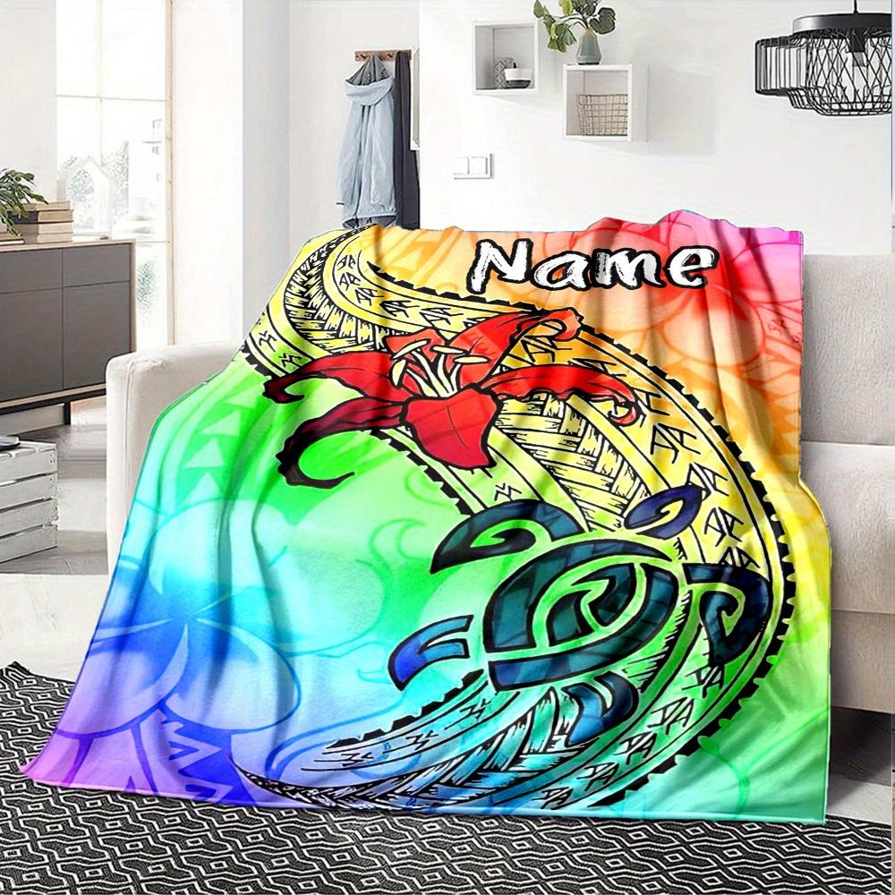 Home Customize Your Name Blankets Comfortable Soft Lightweight Multiseason Blanket For Picnics Sofas Offices Beds Living Rooms Perfect Gift For