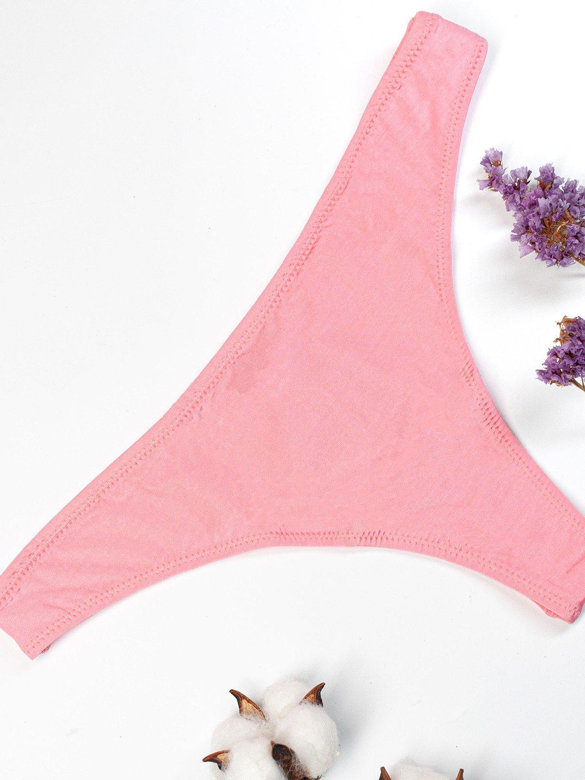 

Однотонні трусики танга ISSA Plus M рожевий