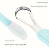 Tongue Scraper Cleaner For Adult Kid,2 In 1 Silicone Tongue Brush And Stainless Steel Tongue Scrapers For Fresh Breath Dental