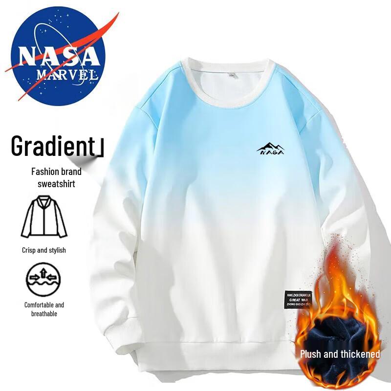 NASA MARVEL Men's Gradient Round Neck Sweatshirt