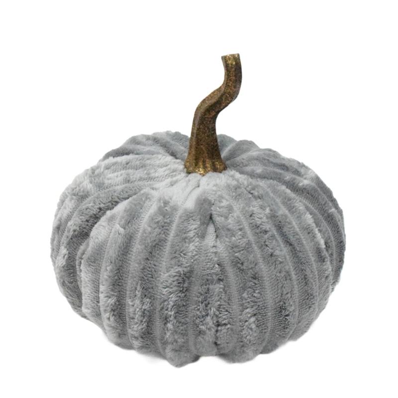 Thanksgiving Halloween Cloth Pumpkin Sculpture Ornament Nontoxic Velvets Decors Ornament For Living Room Office