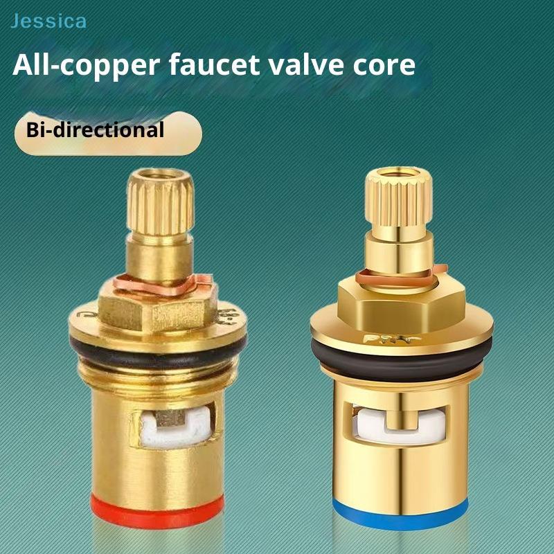 All-Copper Faucet Valve Core | Bi-Directional Brass Cartridge Replacement for Bathroom/Kitchen Faucets