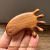 Green Sandalwood Carved Portable Scalp Massage Comb for Women