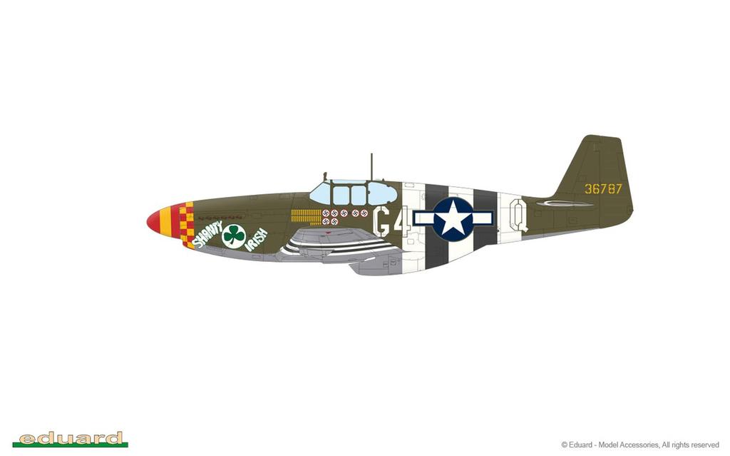 Eduard 1/48 Profipack P-51B Mustang with Standard Canopy, Plastic Model, EDU82107