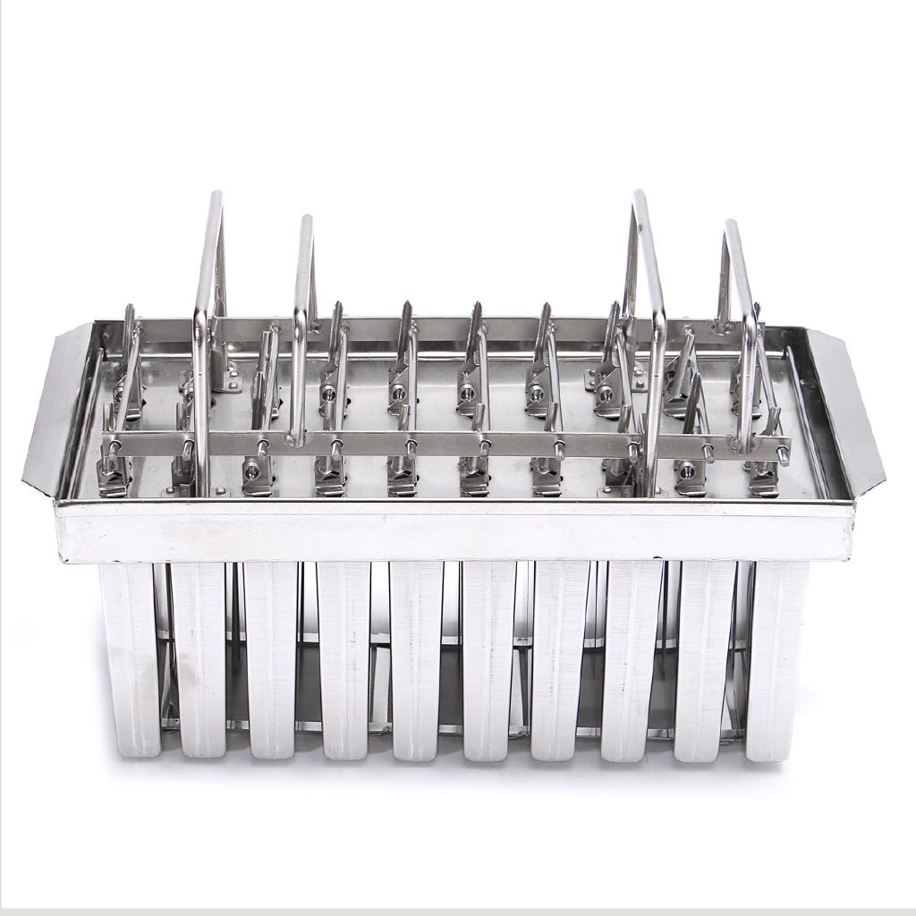 20Pcs Ice Lolly Popsicles Mould Stick Holder Home Kitchen Shop Ice Cream Maker Large Stainless Steel Ice Pop Molds Machine
