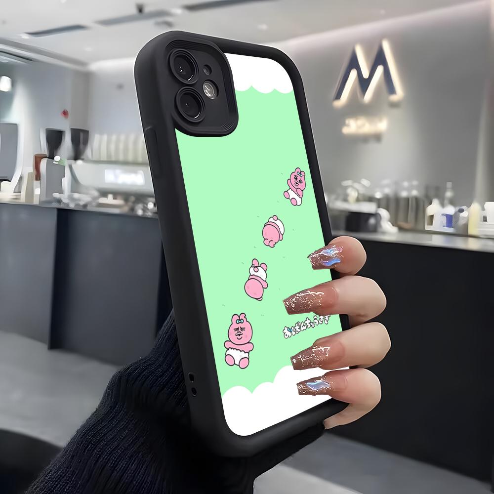 Lustige Opanchu Usagi Handyhülle Für IPhone Air 17 Pro Max 16 E 15 14 Pro Max 13 12 11 Mini Plus Weiche Silikon Schwarze Hülle
