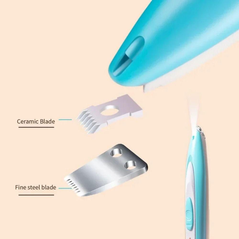 Cordless Pet Foot Trimmer LED Display USB Rechargeable Pet Electric Push Clippers Waterproof with Brush Cat Paw Shaver Paw Pads