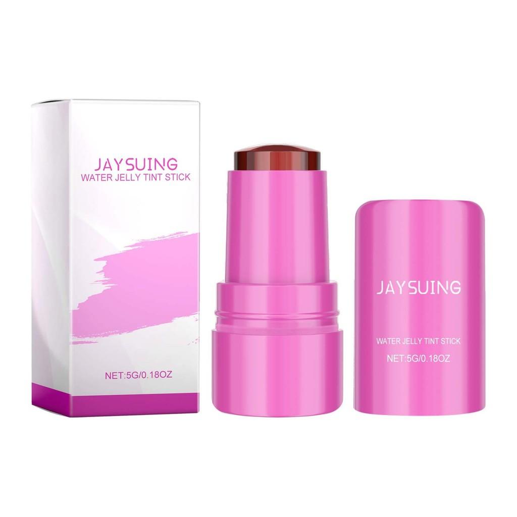 Jaysuing Coral Color Two-in-one Blush And Lip Gloss Stick For Radiant Skin