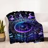 "Enchanted Celestial Mandala Tapestry - Mystical Astral Decor"Blanket Flannel Throw Blanket for Sofa, Bed, Travel, Camping, Office