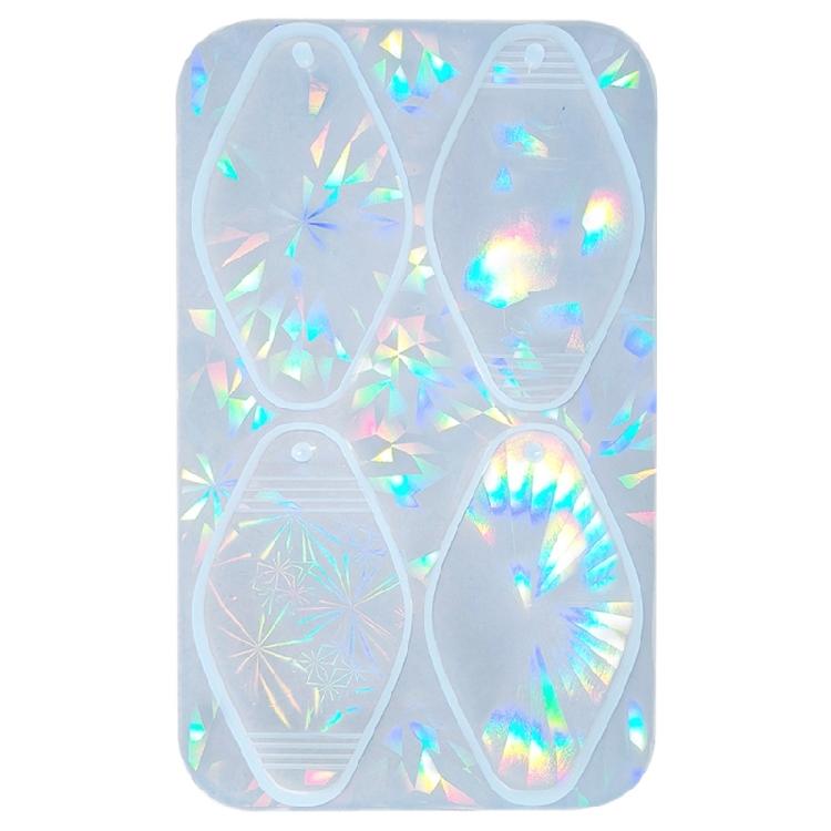 

Stylish Silicone Keychain Maker Mold Sturdy Enthusiast Silicone Diamond Keychain Pendant Mold for Personalized Creations 1