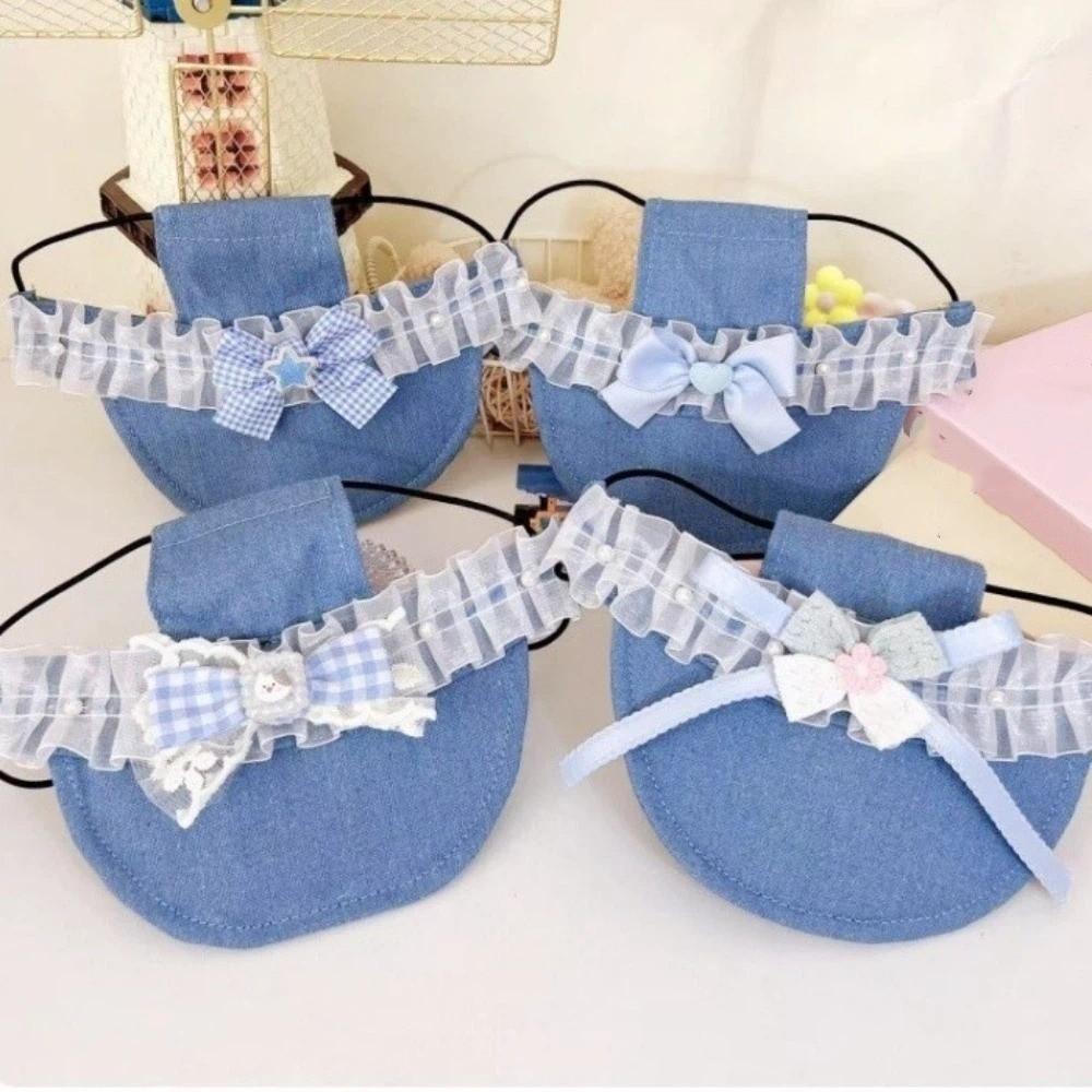 With Ear Holes Pet Sun Hat Sweet Dog Baseball Cap Pet Supplies Puppy Denim Cap  Hiking Sports