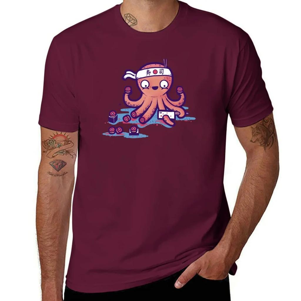 Octosushi TShirt Short sleeve tee blue archive blacks plus size men clothing