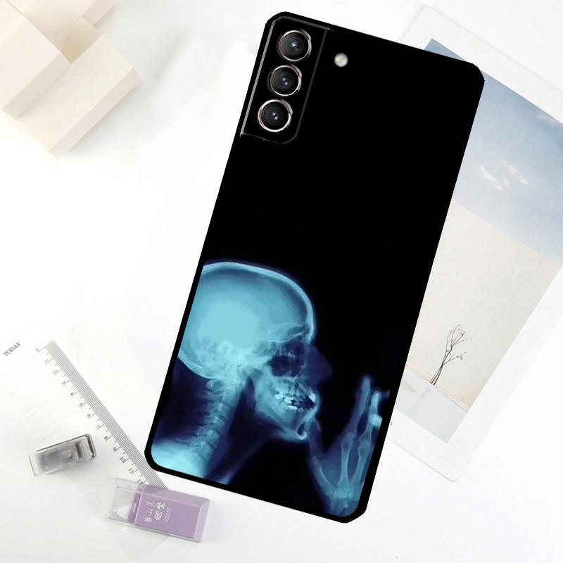 Xray Art Aesthetic Skull Phone Case For Samsung Galaxy S25 S26 Ultra S20 S21 S22 S23 S24 Ultra S10 Plus S25 FE Cover