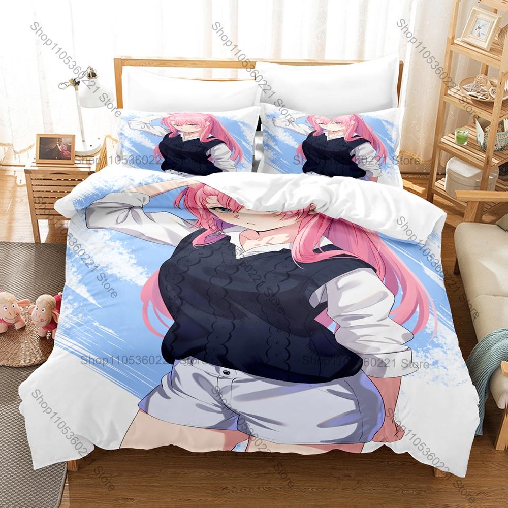 Dake ja Nai Shikimori-san Bedding Set Duvet Cover + 2 Pillowcases Cute Romantic Slice of Life Anime Bedroom Decor