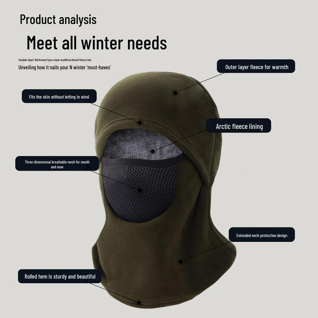 Winter Riding Mask: Breathable Windproof Fleece for Cold Weather